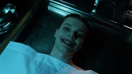 Jerome Valeska's smiling dead corpse