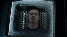 Jerome Valeska's corpse inside a pod