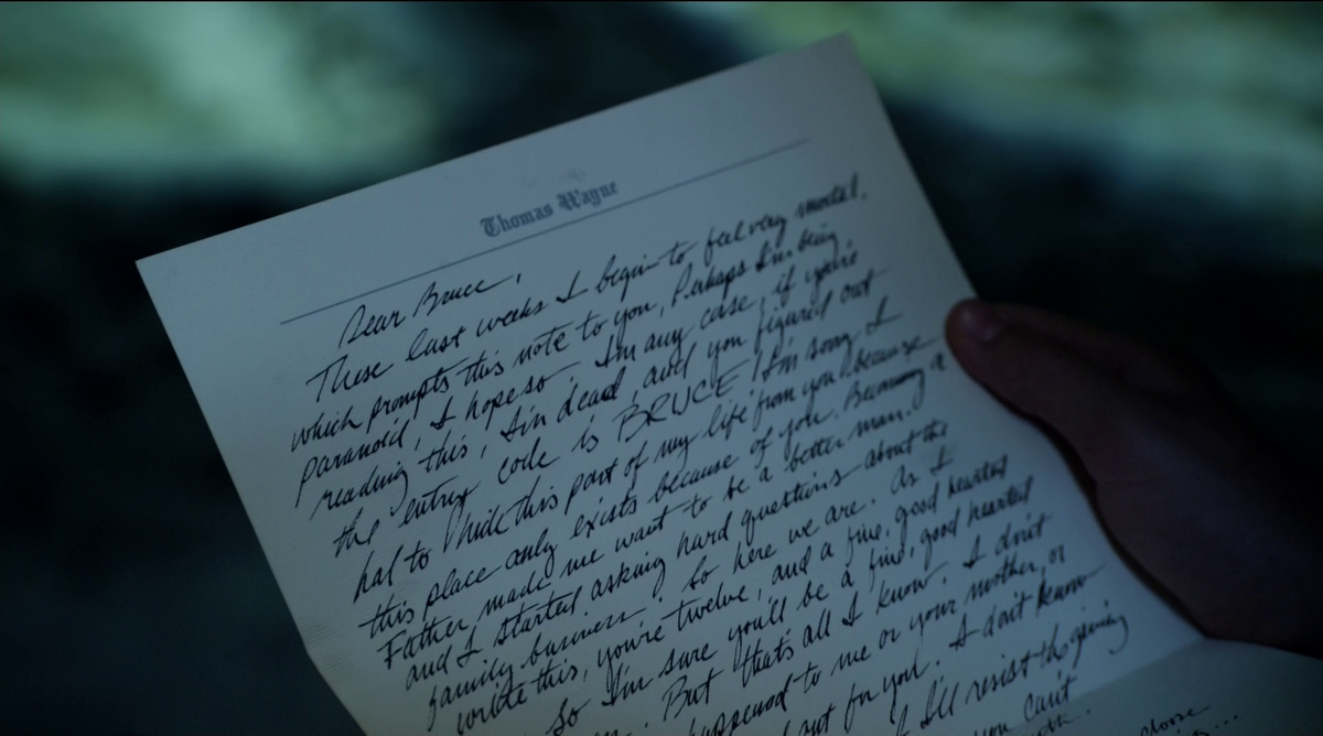 Thomas Wayne's letter | Gotham Wiki | Fandom