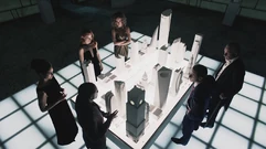 Maqueta de los edificios principales del distrito.