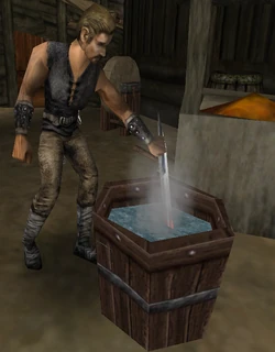 Interakcja z wiadrem wody