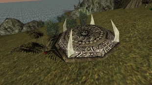 Platforma na kamień z morskiego klifu