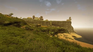 Ardea leží na vysokém útesu na pobřeží Myrtany