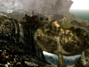 Pohled na Hornické údolí uprostřed jsou k vidění nejdelší řeky ostrova