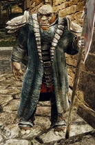 Strażnik bramy prowadzącego do zamku w Faring