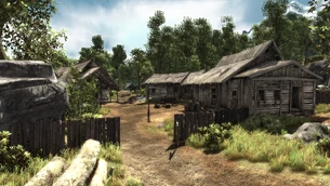 Obóz gońców leśnych w Krwawej Dolinie 4 (ArcaniA).png (4,48 MB) Wejście do obozu od strony Wąwozu Łowców