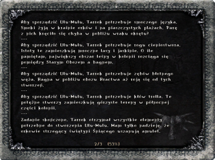 Dziennik zadań Gothic wewnątrz