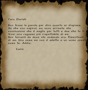 Lettera Di Addio Di Lucia Gothic Wiki Fandom