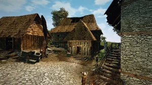 Jedna z ulic ve vesnici