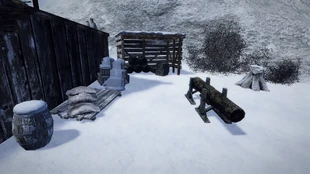 Warsztat znajdujący się przed chatą