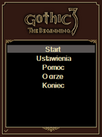 Gothic 3 The Beginning menu główne