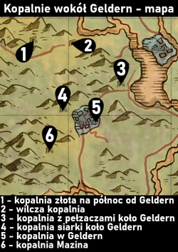 Kopalnie w Geldern mapa