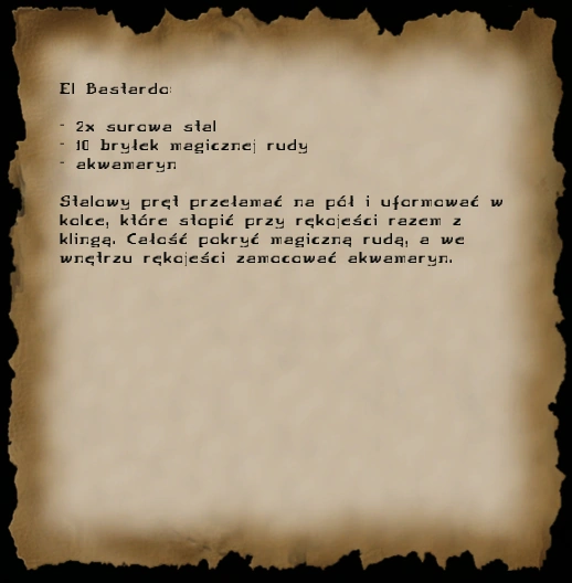 Projekt broni El Bastardo Gothicpedia Fandom