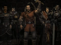 Milten z Bezimiennym po ogłoszeniu go królem