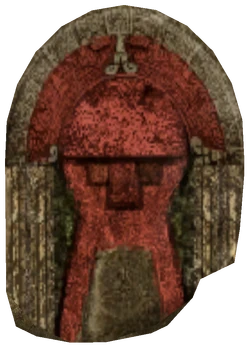 Czerwona kamienna tablica