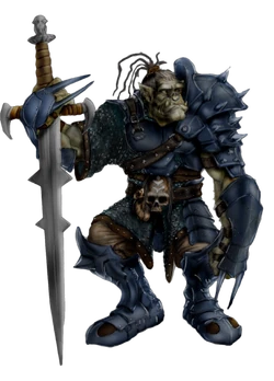 Art przedstawiający orka elitę