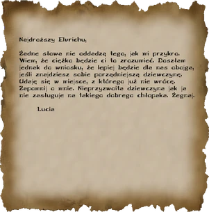 List pożegnalny Lucii