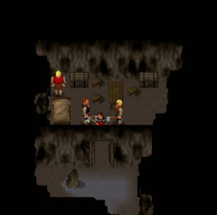 Walka Xardasa ze zbójcami w jaskini podczas ratunku Kilbasa