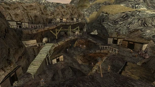 Kocioł, na którego dnie znajduje się Wolna Kopalnia