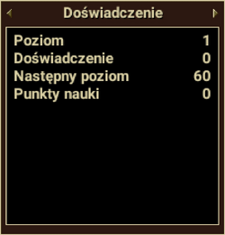 Panel punktów doświadczenia w Gothic 3: The Beginning