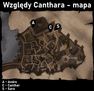 Lokalizacja istotnych dla zadania postaci na mapie