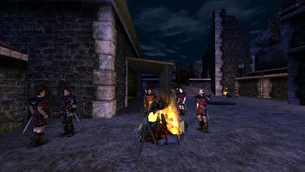 Ognisko strażników na zamku