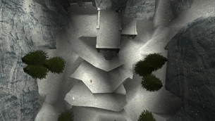 Widok na dawne pola ryżowe z lotu ptaka