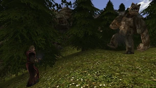 Troll umierający po trafieniu czarem