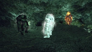 Lodowy golem w jaskini na północ od Cape Dun