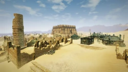 Ogólny widok na ruiny Al Shedim