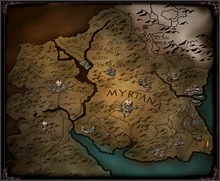 Карта Миртаны из Gothic 3: Forsaken