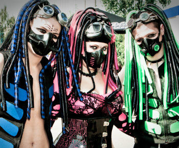 mask industrial cyber goth wigs