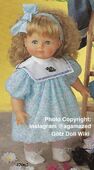 1986 GWENDOLYN - Götz Modell Play Doll - 21 Inch Soft Doll - WEICHPUPPE 47062 - Blonde Hair, Blue Eyes - Pastel Green and Purple Dress