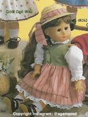 1986 VERONIQUE - Götz Elegance Play Doll - 20 Inch Soft Doll with Kanekalon Wig - WEICHPUPPE mit KANEKALON PERUCKE 48264 - Brown Hair, Brown Eyes - White Shirt, Green and Pink Dress