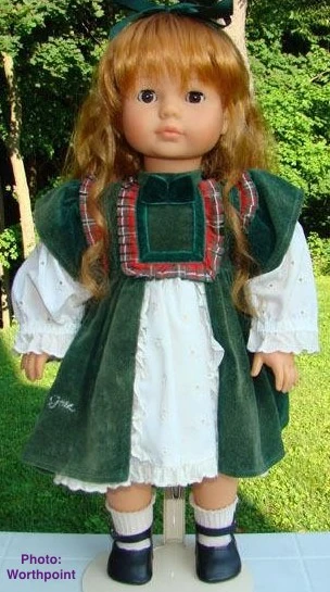 1993 - 63005 - RED Curly Hair with Straight Bangs and BROWN Eyes