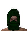 GrüneKapuzeMitMaske