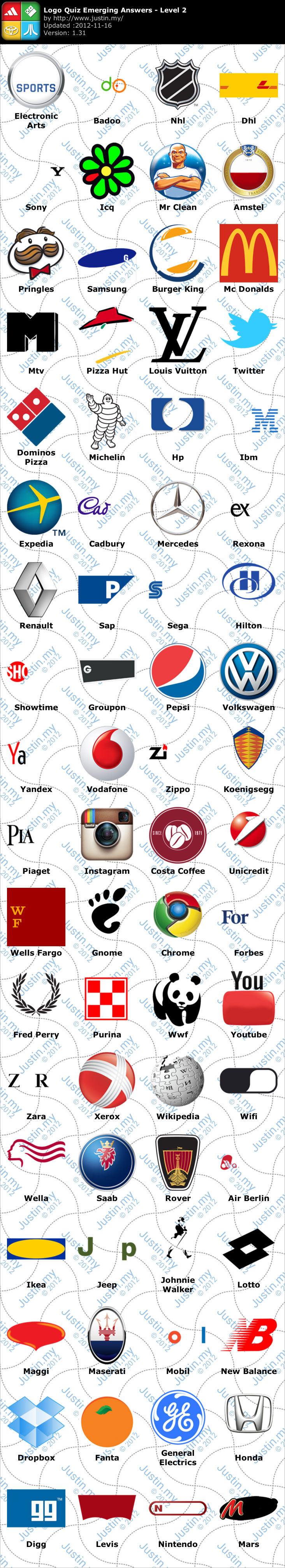 Logos Quiz Game Level 2 Answers - Apps Answers .net