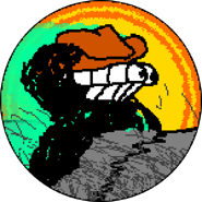 Depicted in the "OH LAWD" badge.