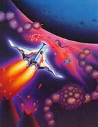 VS. Gradius arcade flyer key artwork.