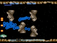 Jumping Moai in Gradius II