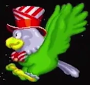 Eagle Eagle Sabnosuke in the PAL version of Gokujō Parodius Da! Deluxe Pack.
