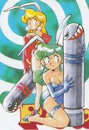 Hikaru and Akane in Gokujō Parodius.