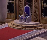 Dark Force sitting on a throne. (Castlevania reference)