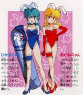 Hikaru and Akane in Gokujou Parodius