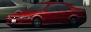 A red scenery car resembling the Honda Accord Euro-R at Laguna Seca in GT5 and GT6.