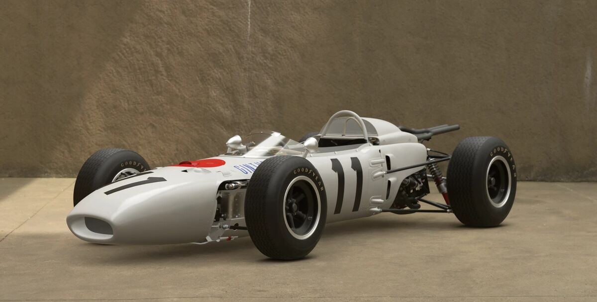 A rare look at the 1965 Honda RA272 Formula 1 racer as it