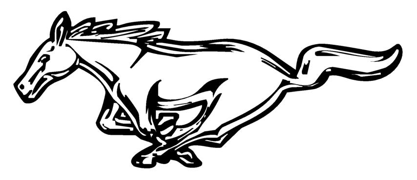 ford mustang logo vector