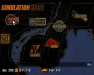 Simulation Menu in Gran Turismo 3.