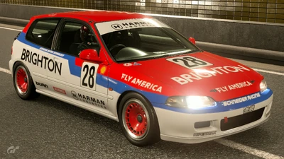 R. Ozawa's livery in the Honda Civic One-Make Special Event, based on the Moritani EF Civic