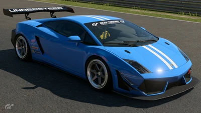D. Roche's style in the Lamborghini Gallardo One-Make Special Event; similar to Barbieri's, but with a plain white stripes and different rims.